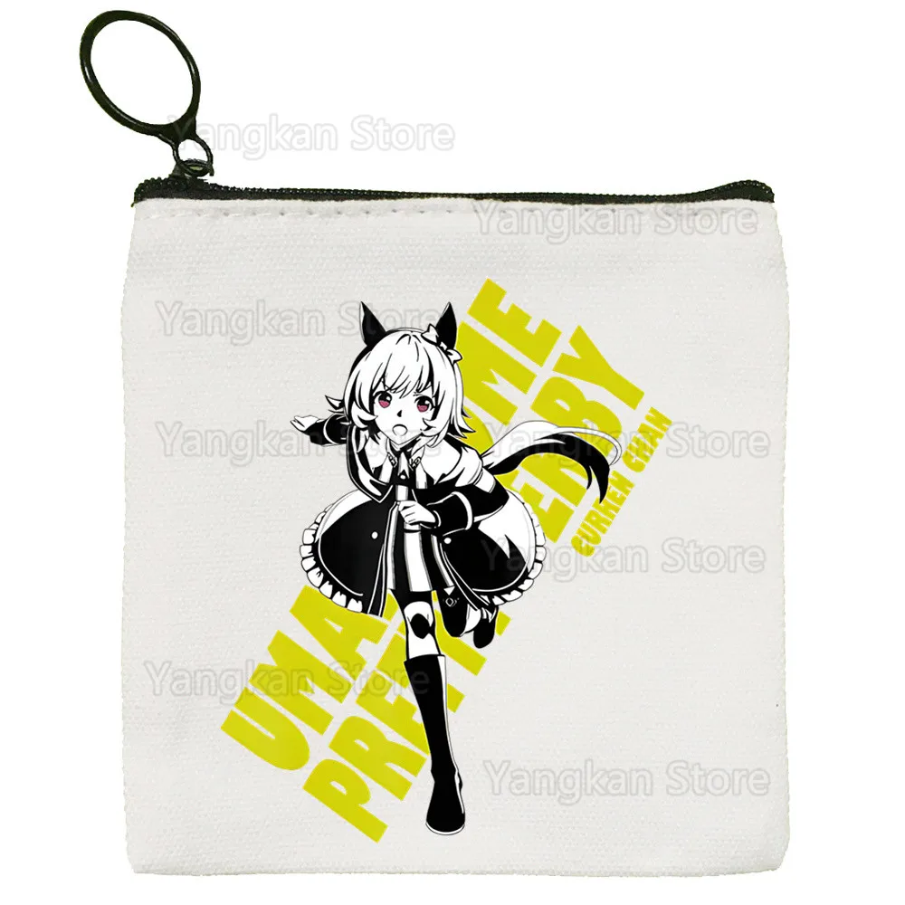 

Umamusume Anime Uma Musume Canvas Coin Purse Clutch Printing Cloth Student Case Customization