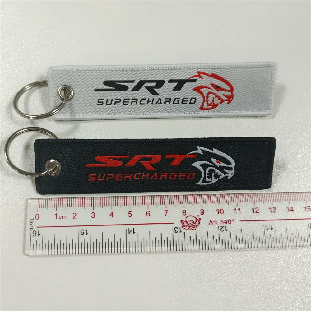 Car Keychain Woven Label Nylon Key Tag Decorations Gadgets for Jeep Dodge Chrysler Accessories Men Gift Racing Clearance Sale