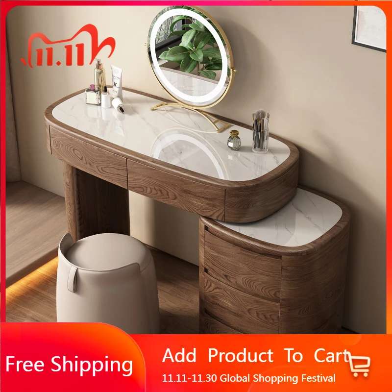 

Luxury Bedside Dressing Table Mobile Nail Cosmetics Comfortable Dressing Table Chep Beauty Drawers Wood Penteadeira Furniture