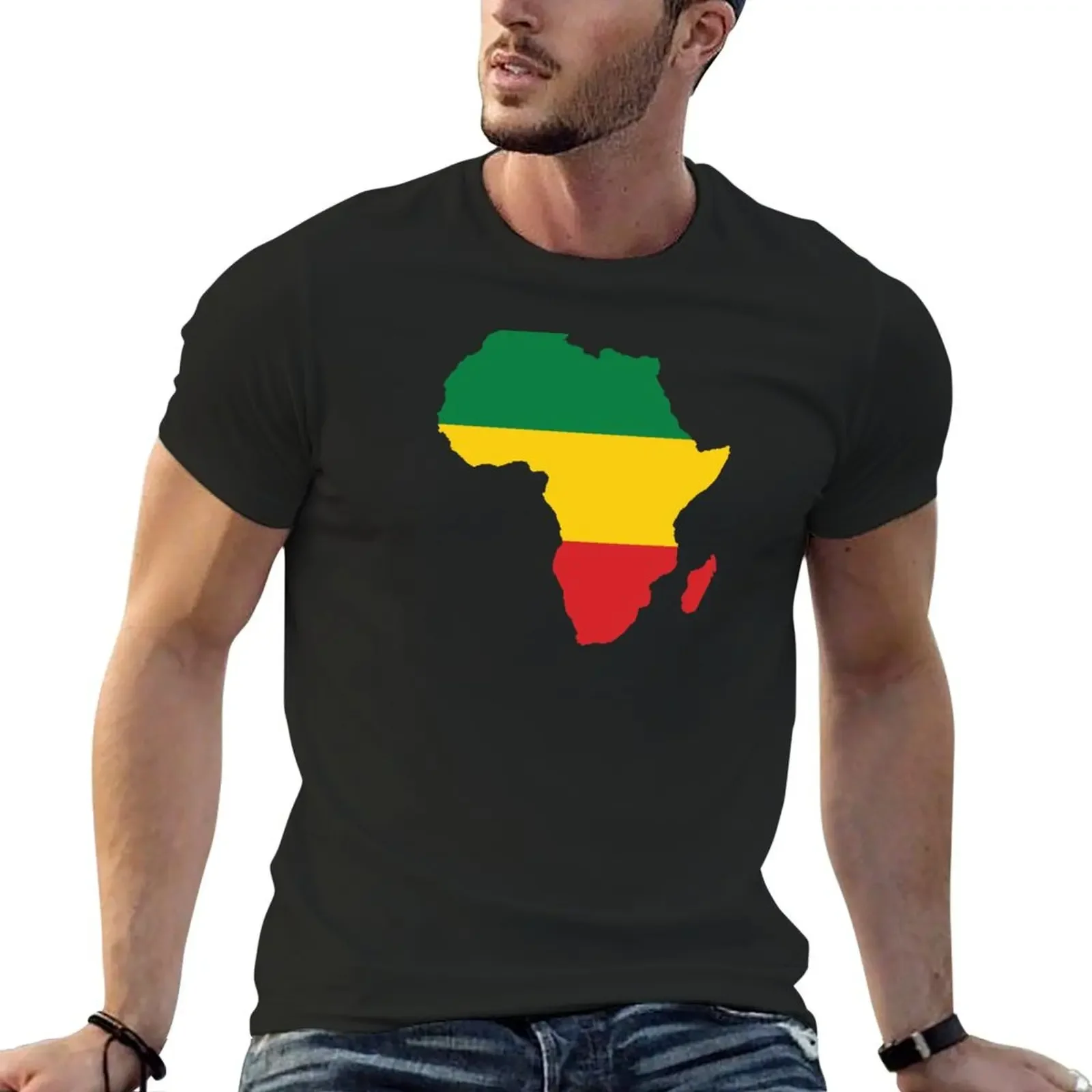 

Africa Map Rasta Flag Reggae Rastafarian T-Shirt graphic tee shirt vintage aesthetic clothes clothing for men