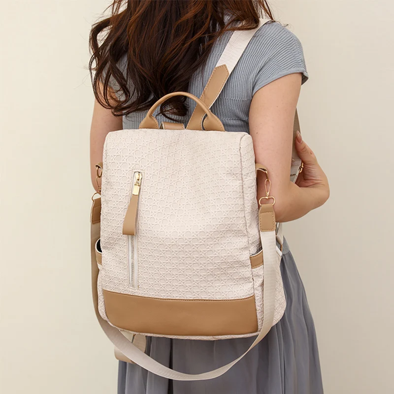 Mochila de nailon de alta calidad para mujer, bolso escolar de diseñador de lujo, resistente al agua, antirrobo, a la moda