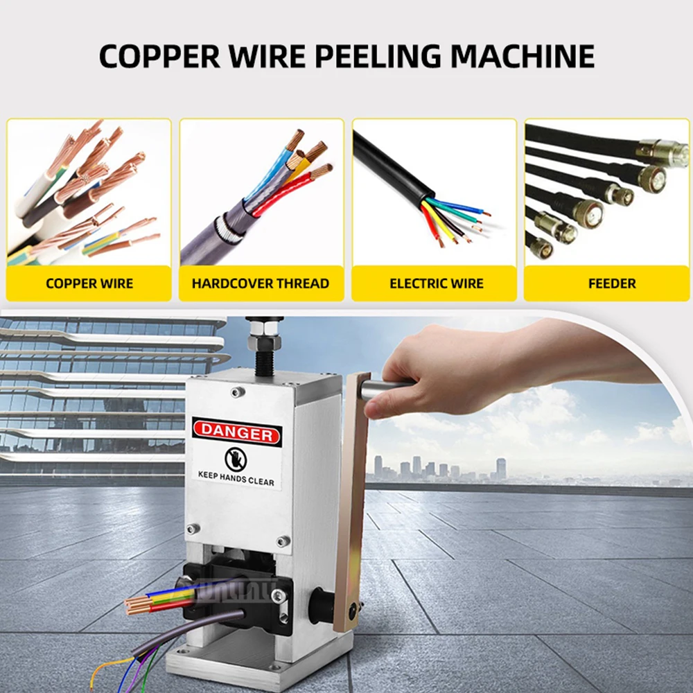 

1-25mm Wire Stripper Manual Wire Stripping Tool Portable Electric Drill Powered Copper Scrap Wire Peeler 0.06"-1"