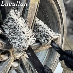 Lucullan Black Belt Rim Wheel Corner Scrubbing Towel Double Side Long Band Cleaning Pad