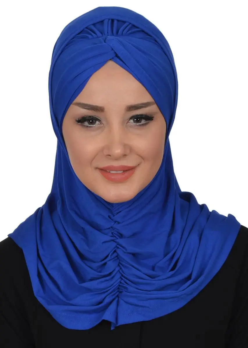 Gekämmte Knochen schal Set Saks blau