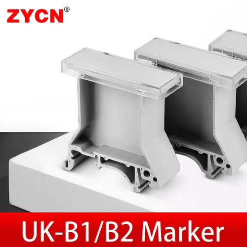 Portador de marcadores B1/B2, instalación de montaje en carril DIN NS 35 para tiras de bloque de terminales universales PT del Reino Unido, etiqueta de marcado rápido, 10/30 Uds.