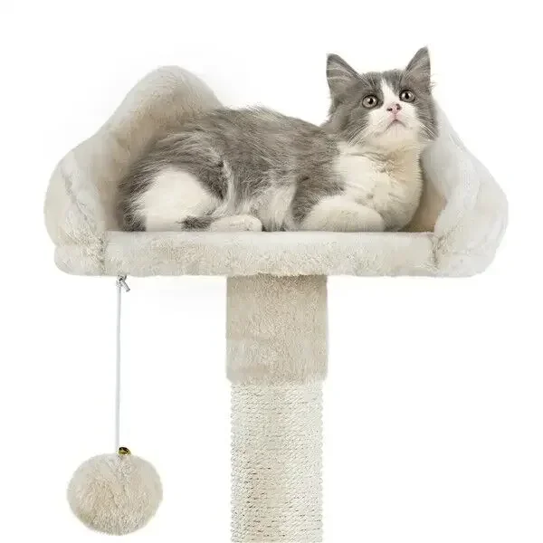 Cat Tree Tower w/3 Condos Large Cat Scratching Post Cat Bed Furniture for Play