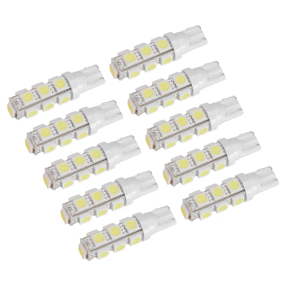 10Pcs White T10 5050 W5W 13SMD LED Light Lamp Bulb 12V 5W for RV Camper Car 193 194 2821 921 922 158 160 161 161B 168 168A 912