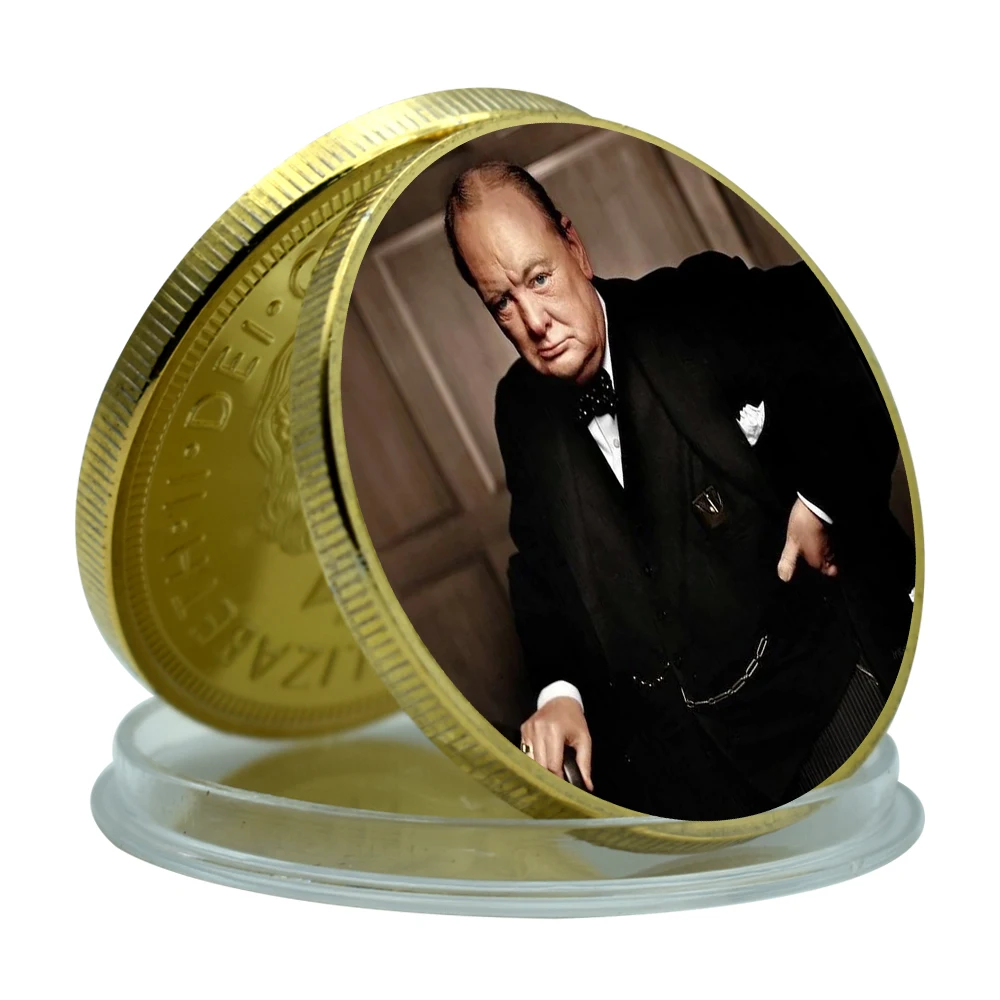 Britain's Greatest Man Churchill Metal Commemorative Coin Home Decoration Gold Coin Collection Holiday Gifts