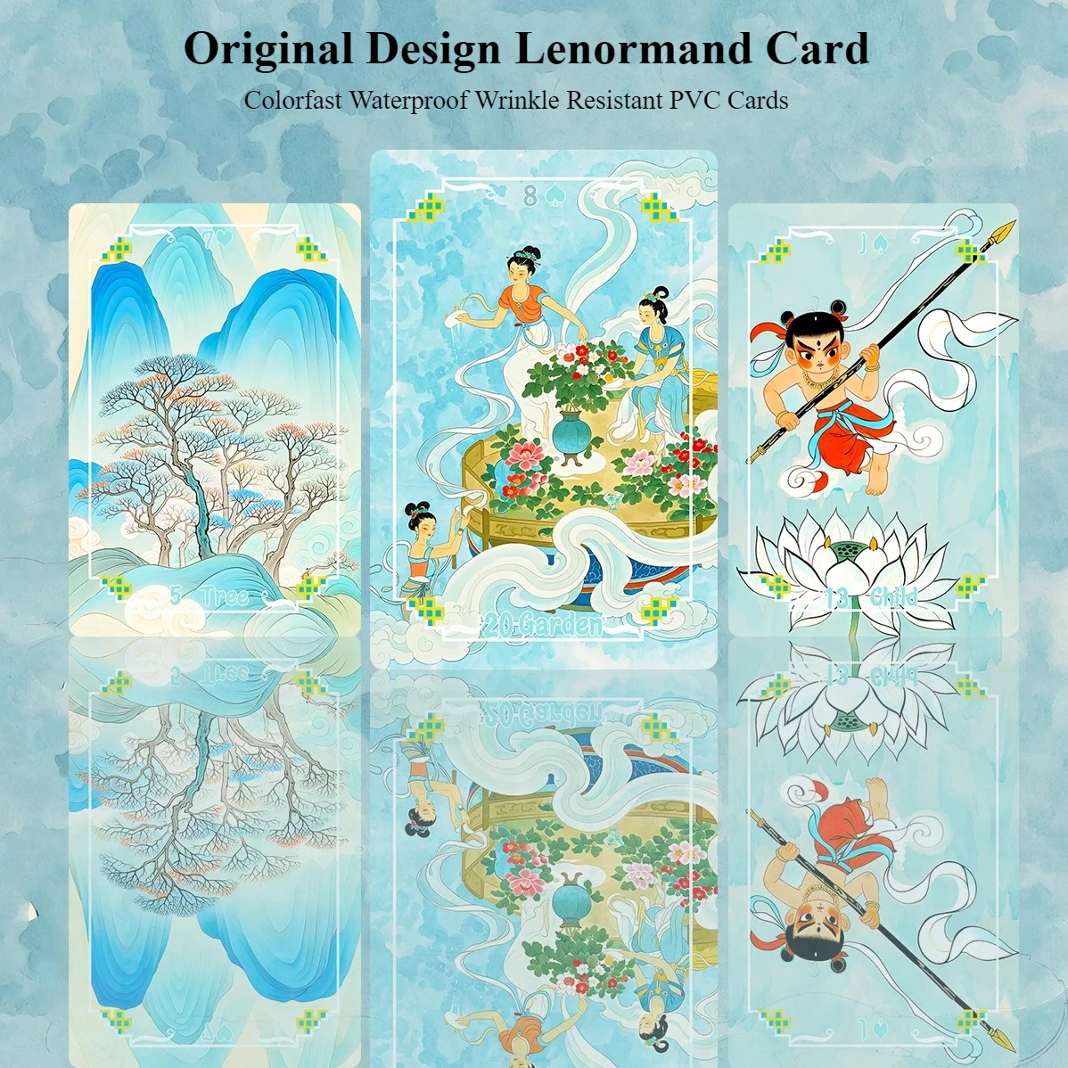 

Карта Dunhuang Lenormand, оригинальный дизайн, 42, материал ПВХ, водонепроницаемая, устойчивая к морщинам, цветная колода, карта Oracle, подарок