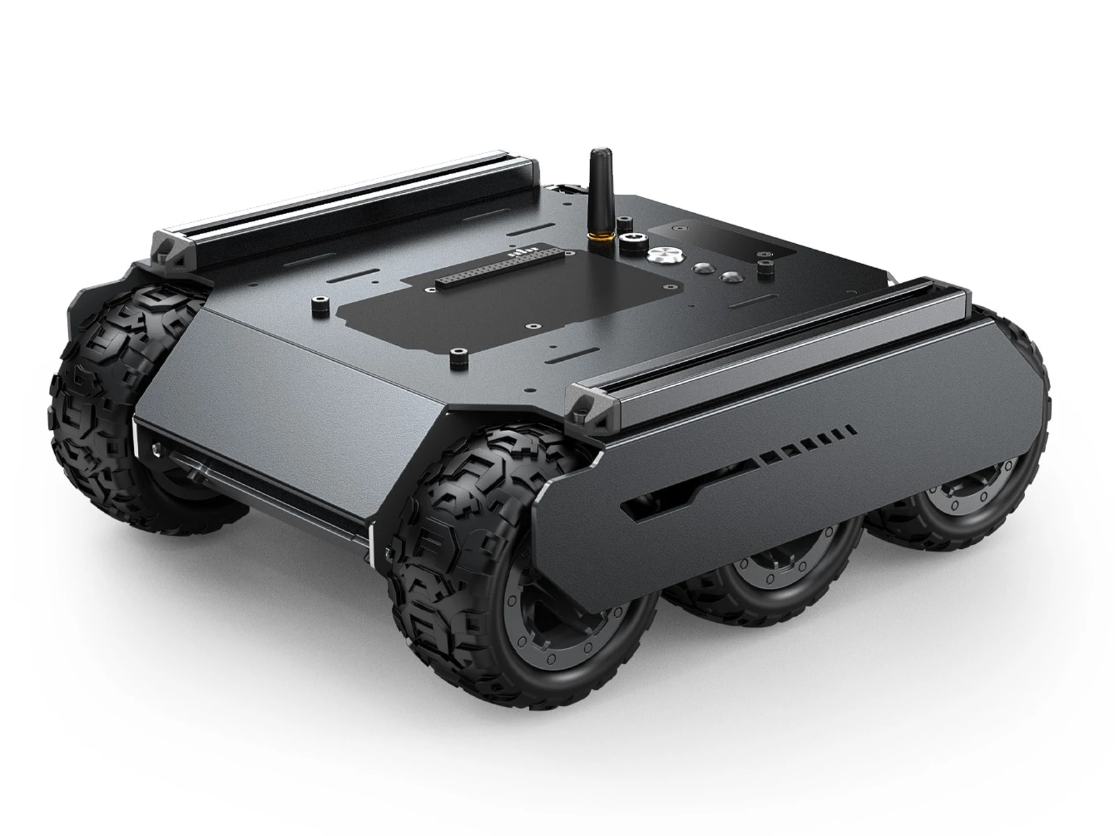 Waveshare 6 wheels 4WD Mobile Robot Chassis, Flexible And Expandable 6x4 Off-Road UGV, With Extension Rails and ESP32 Slave