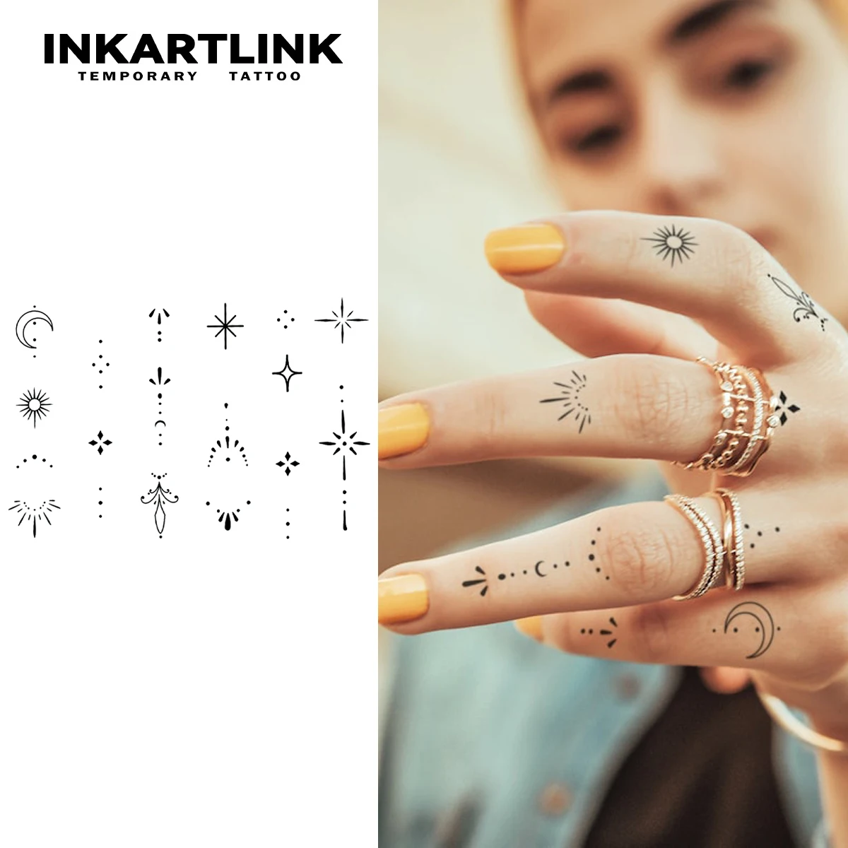 Temporäres Henna-Finger-Tattoo, hält bis 15 Tage, neue Technologie, magischer, wasserfester, semi-permanenter Aufkleber.