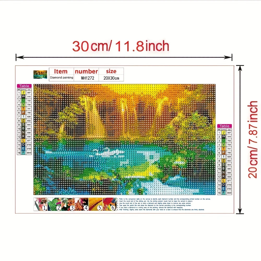 20*30cm/7.87*11.81inch Waterfall DIY Diamond Painting Landscape Handmade Home Gifts Frameless Set