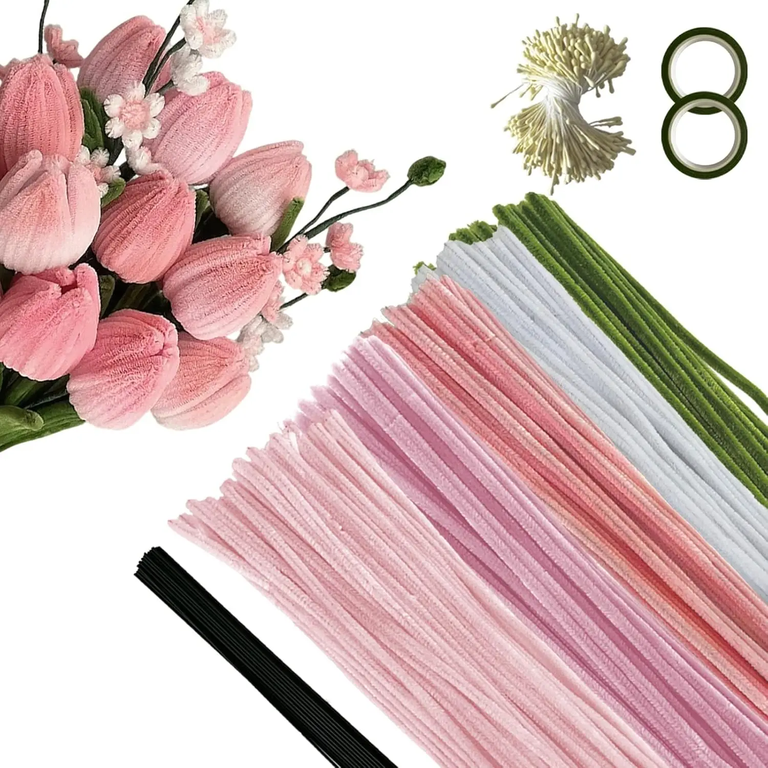 

922 шт. трубчатых флористических палочек для творчества, разноцветные, оптовые поставки для DIY-проектов и цветочных композиций