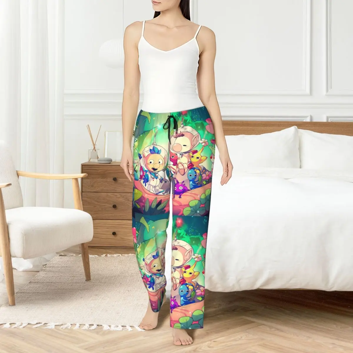 

Custom P-Pikmins Pajama Pants Women Adventure Game Sleepwear Lounge Sleep Bottoms Stretch with Pockets