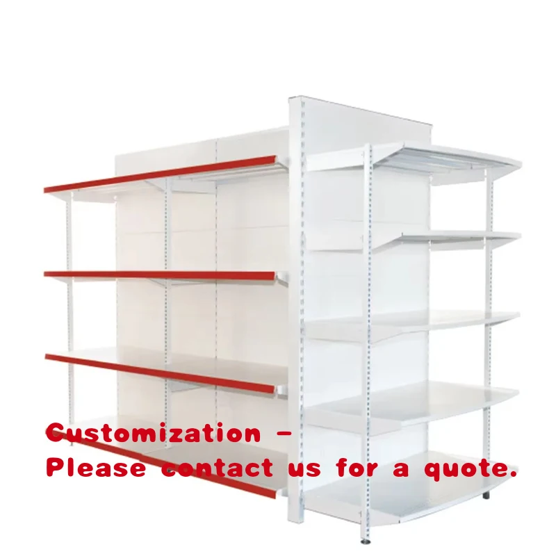 

custom.Customized Metal Double Sided Gondola Shelving Double-sided Supermarket Shelves