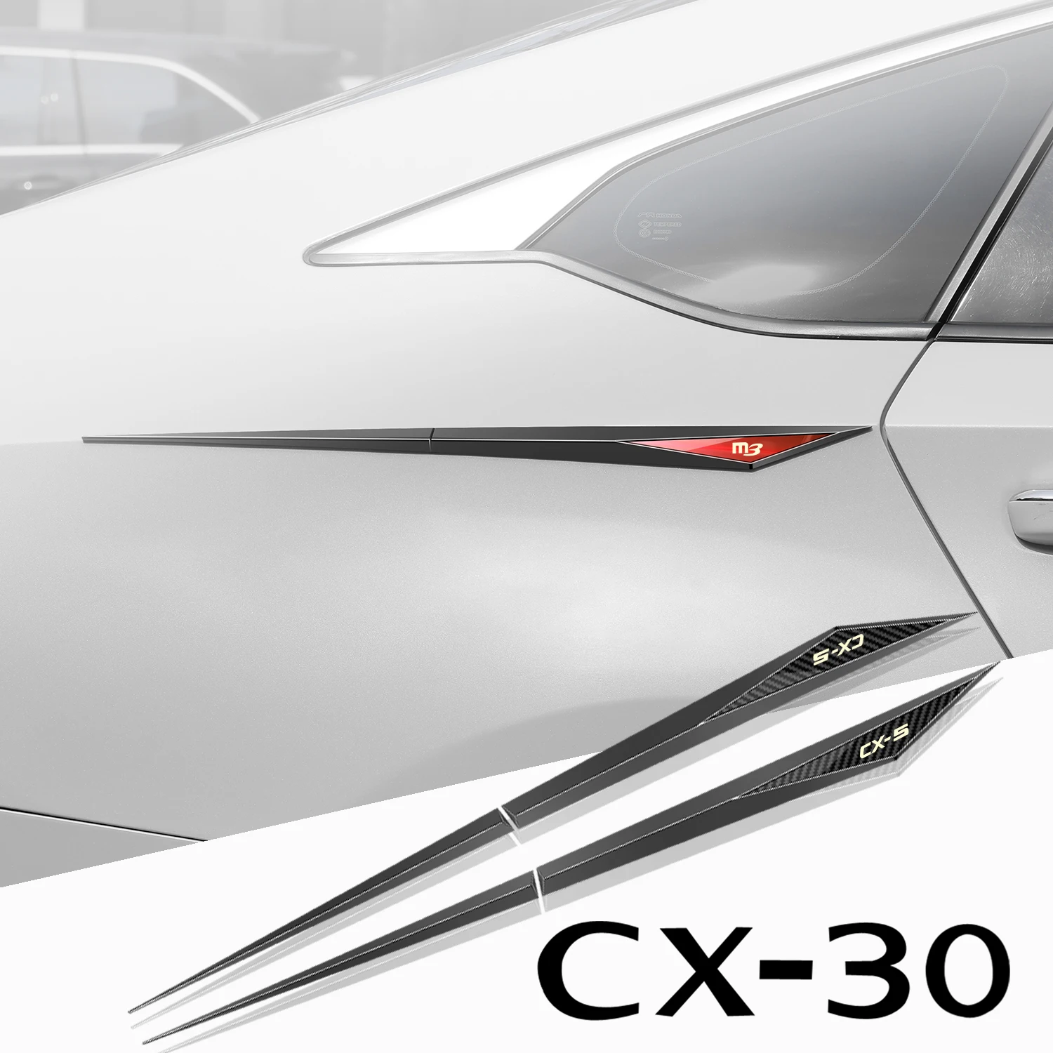 

2 шт., автомобильные наклейки из ТПУ для mazda 3 bk 6 gg gh gj cx3 cx5 cx30 cx7 cx8 cx9