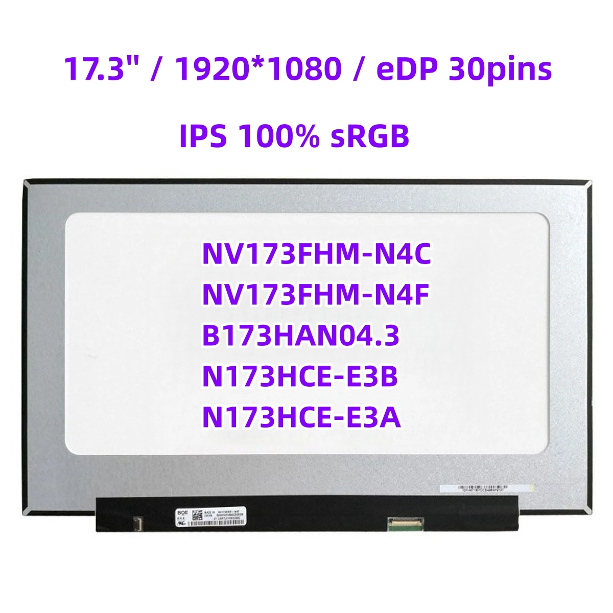 

17.3 Inch for HP Envy 17CG Series 17-cg0220ng Laptop Panel LCD Screen FHD 1920x1080 IPS