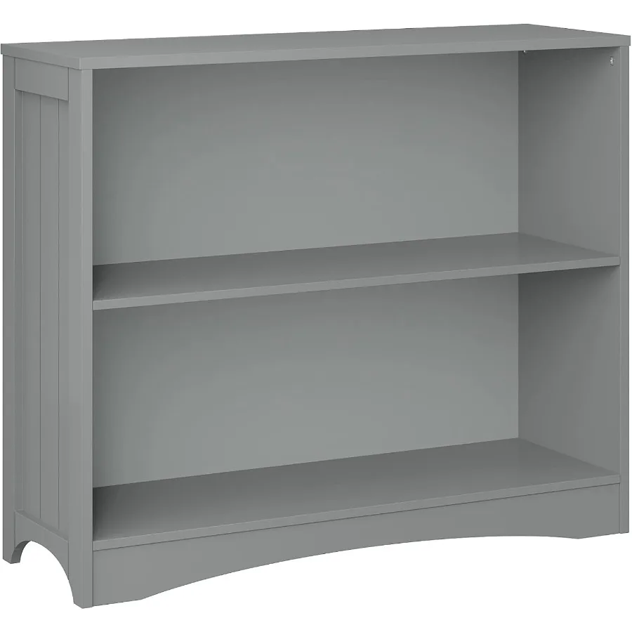 

RiverRidge ' Horizontal Bookshelf 2 Large Open Storage Shelves - Toy Organizer Bookcase with Beadboard Side Panels Fits RiverRi