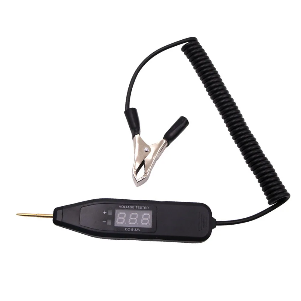 Digital For Voltage Tester Pen 2.5-35V LCD Display Automotive Circuit Repair Tool For Car Motorcycle For Bulldozer For Excavator