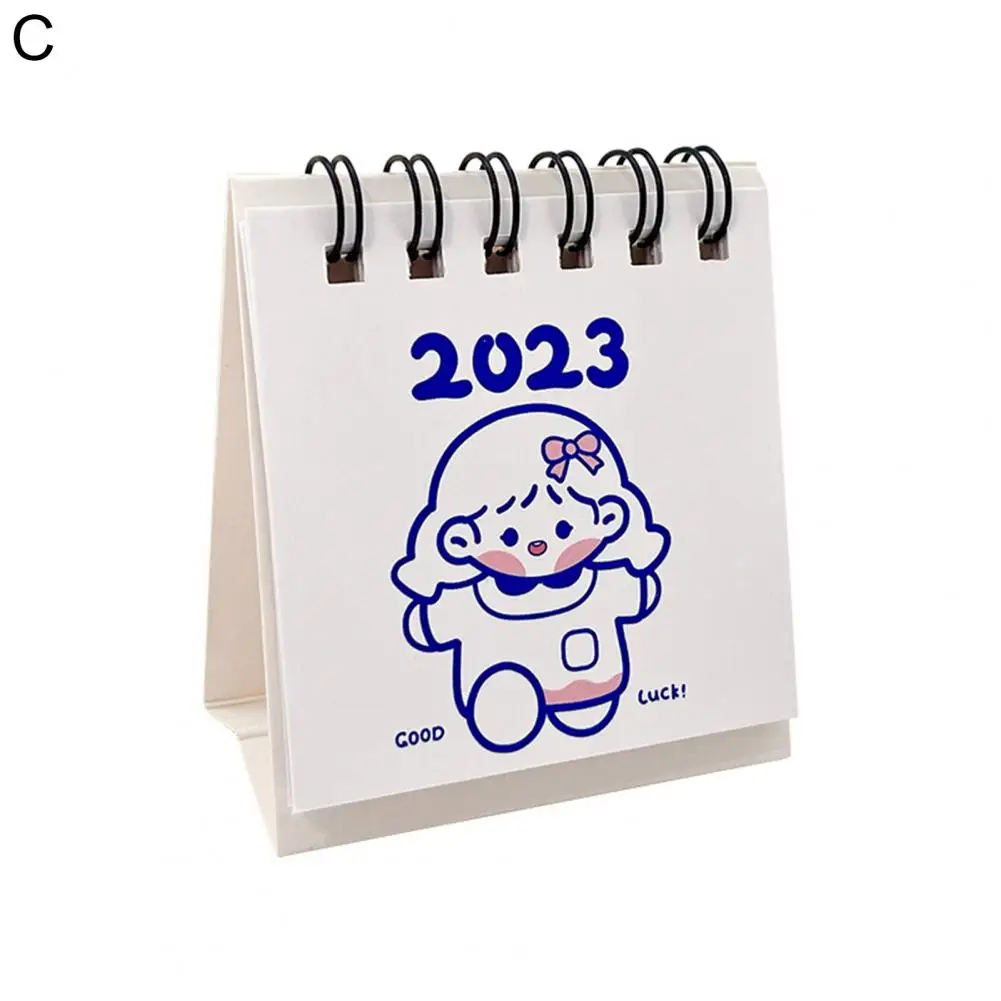 ขดลวดคู่นวนิยาย2023 Creative รายเดือน Plan ปฏิทินมินิพับได้ปฏิทินน่ารักสำหรับ Home