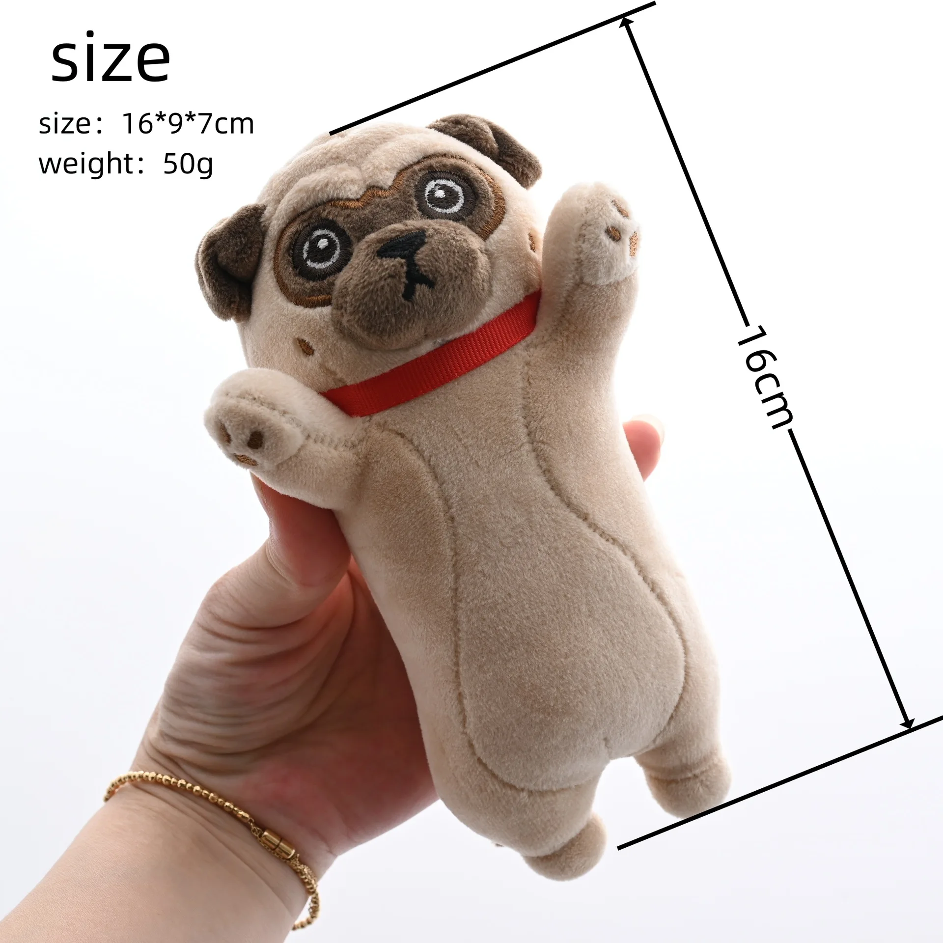 new  Soft fluffy  Four sided bouncing puppy kitten plush toy keychain pendant stress relieving doll machine doll