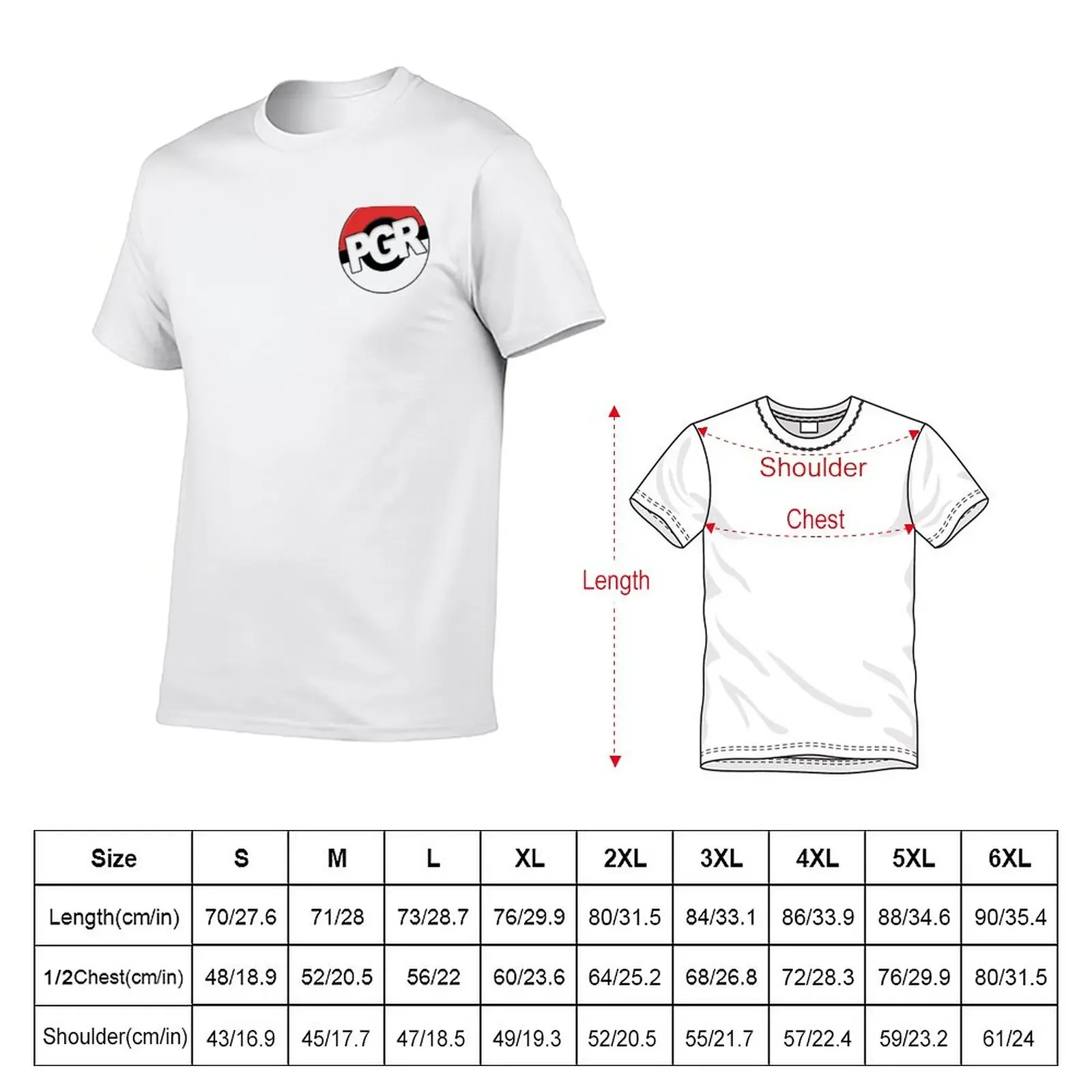 PGR Logo T-Shirt summer clothes blacks kawaii clothes mens t shirt graphic