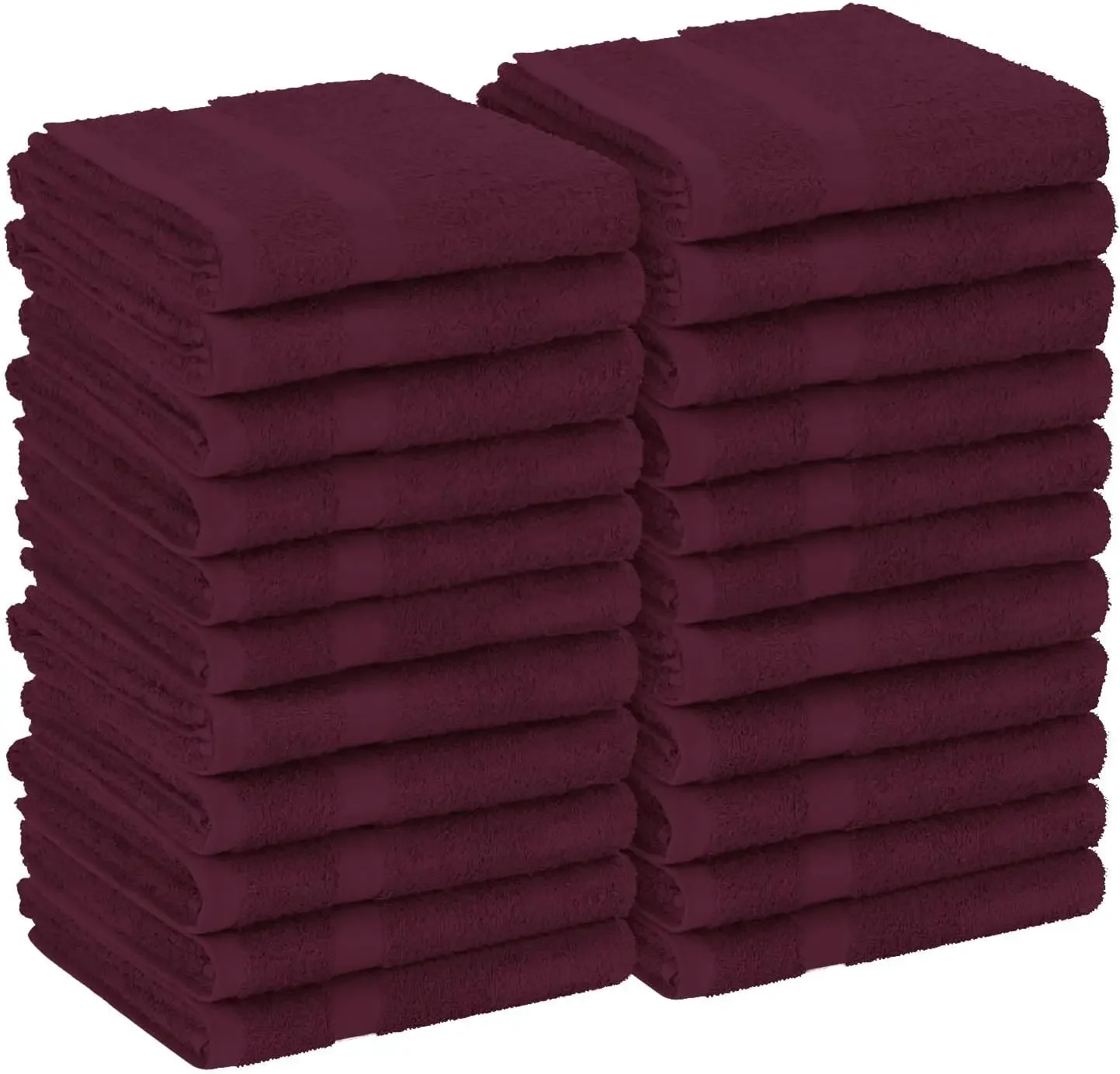 

Burgundy Salon Towels Pack of 72 (Not Bleach Proof 16 x 27 Inches) Highly Absorbent Towels for Hand Gym Beauty Hair Spa