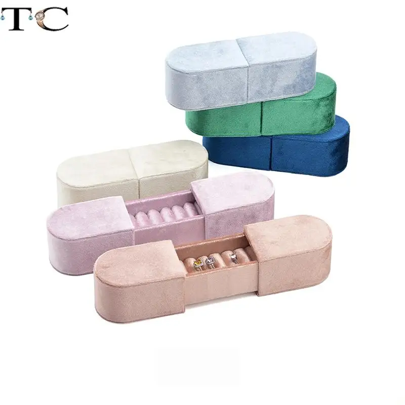 

Новая бархатная шкатулка для хранения и демонстрации колец и ювелирных изделий, коробка для хранения и демонстрации серег-гвоздиков