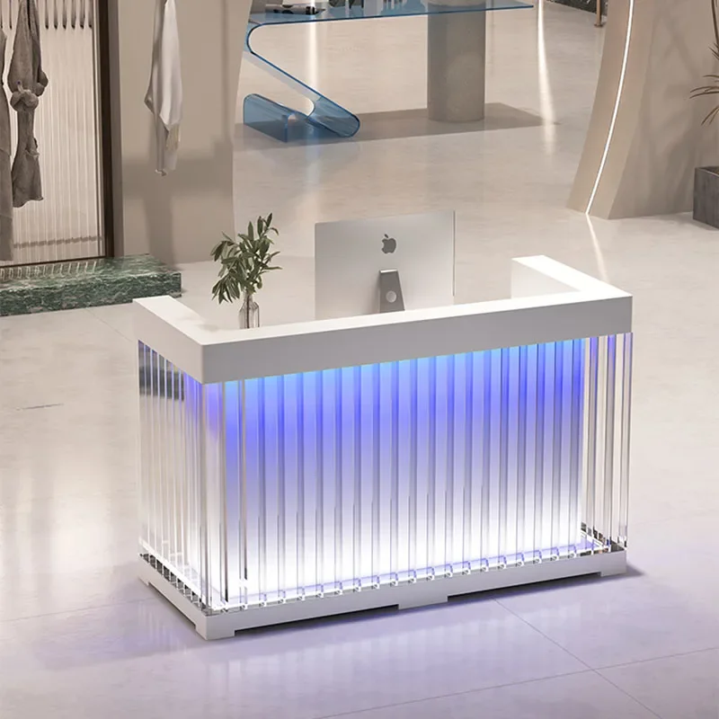 

Роскошные офисные стойки регистрации, подставка для стойки регистрации, парикмахерские витрины, полки Mostrador Negocio, мебель для салона