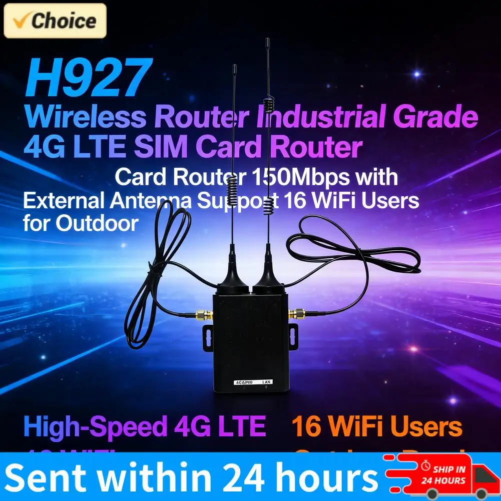 

Промышленный 4G-роутер H927, 150 Мбит/с, высокоскоростной 4G LTE роутер с SIM-картой и внешней антенной, поддержка 16 пользователей Wi-Fi