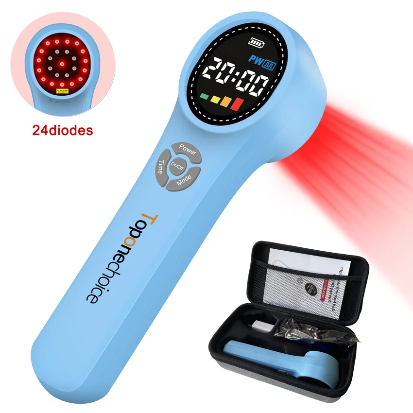 

24 Diodes 660nm+810nm+980nm Cold Laser Physical Therapy Device for Pain Relief Near Infrared Light Therapy for Neck Back Pain