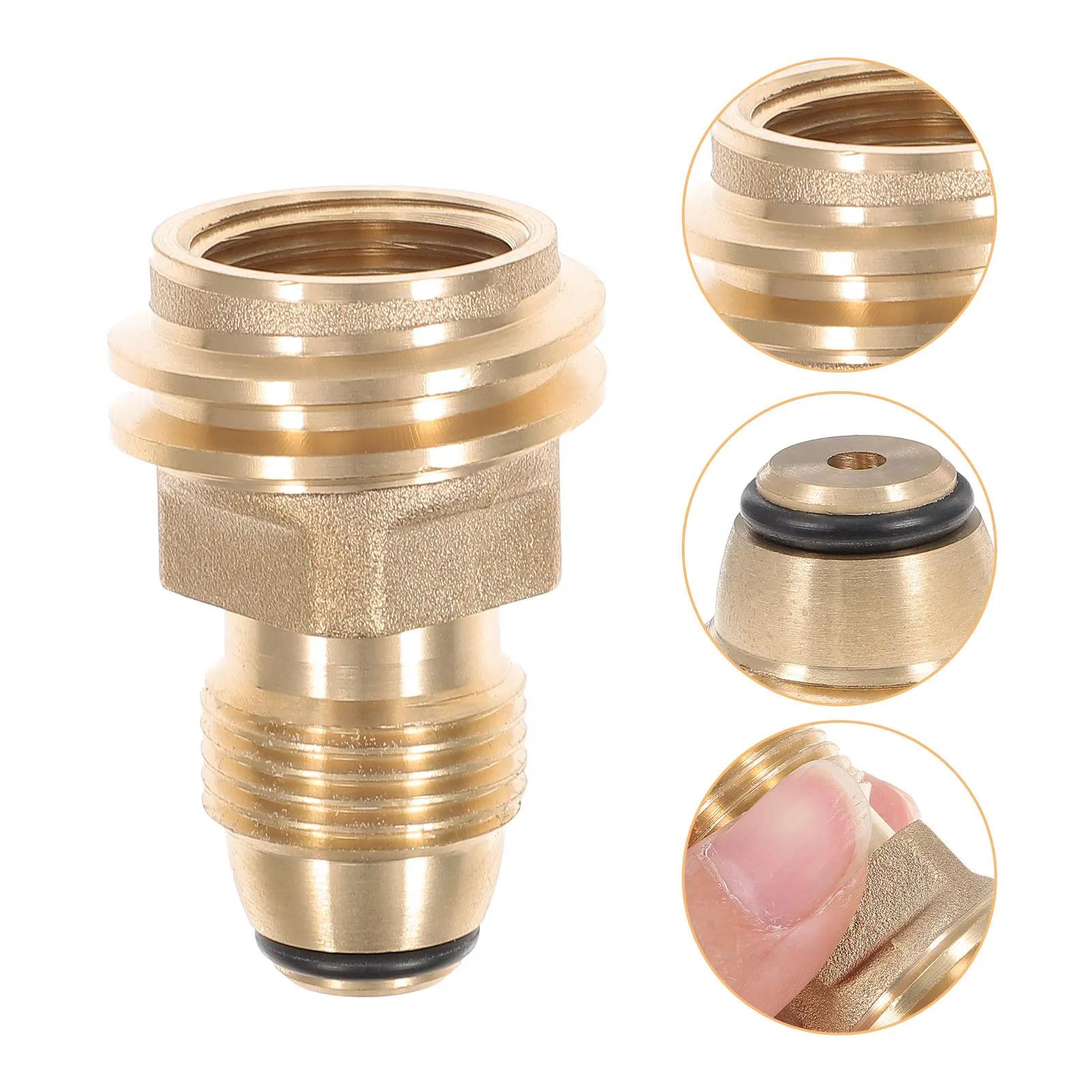 

Gas Propane Connector Propane Tank Adapter to Qcc1 Quick Connect Durable Copper Rubber for Camping Grill Fittings