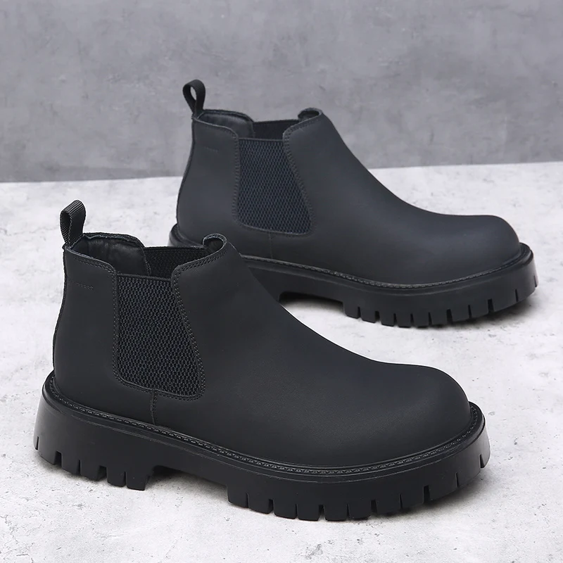 

Men's Derby Boots Leisure and fashion styles Party Business Office Outdoor autumn and winter shoes 38-48 Black Versatile