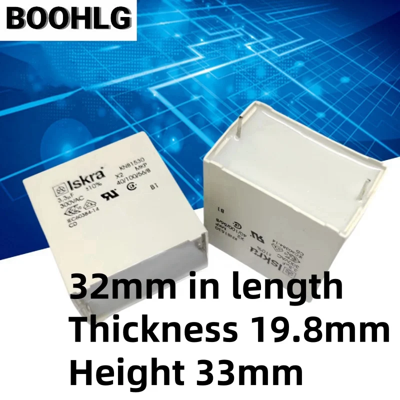 5 pz 300VAC 3.3UF 300 V ~ X2 3U3 MKP KNB1530 ISKRA condensatore di sicurezza 27.5 MM