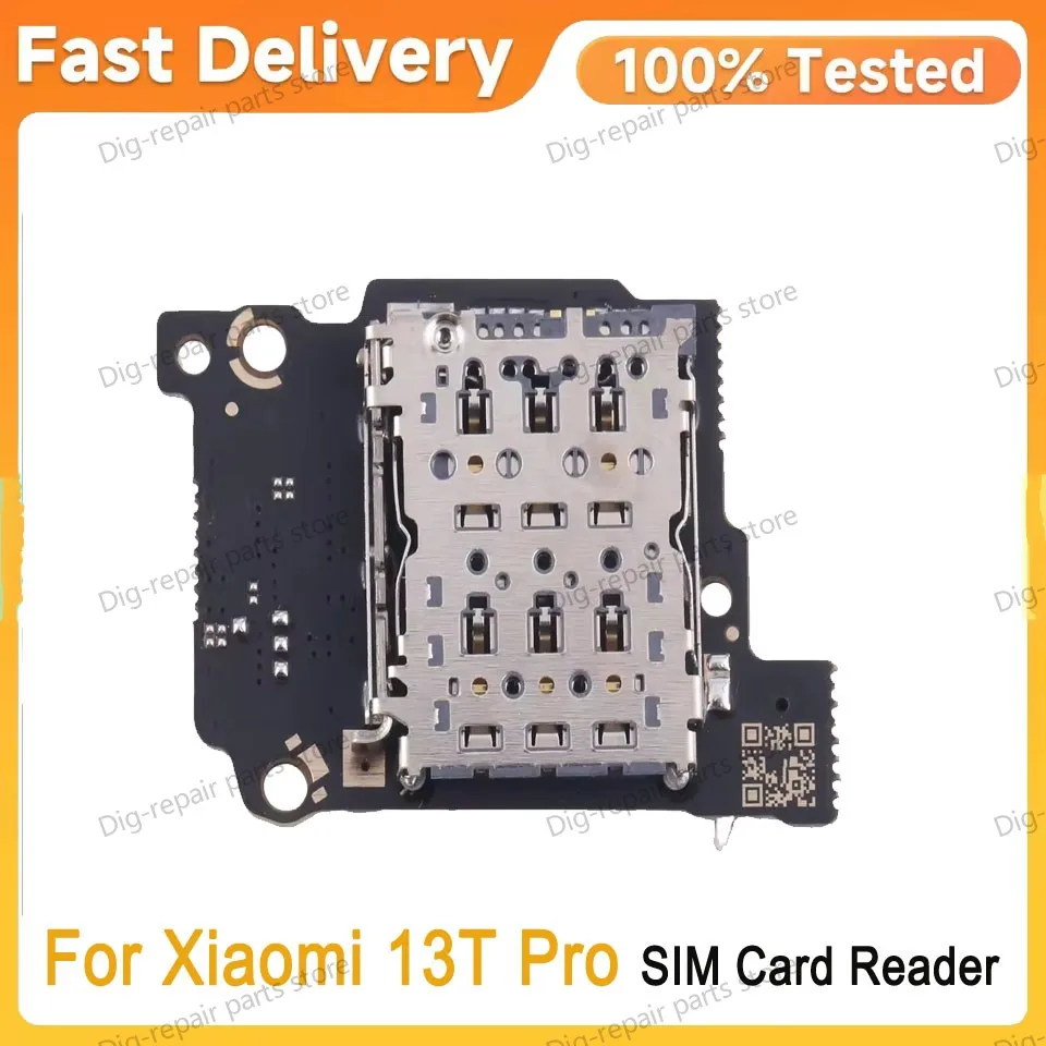 Tested SIM Card Reader Board for Xiaomi 13T Pro Phone Flex Cable Board Repair Replacement Part