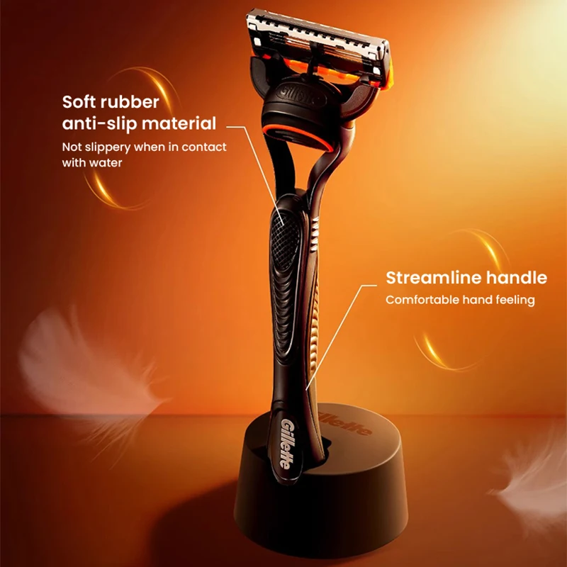 Gillette Razor Fusion 5 ProGlide Shaver with 1 Handle 2/4/5 Replacement Razor Head 1 Magnetic Stand Safty Manual Shaving Machine