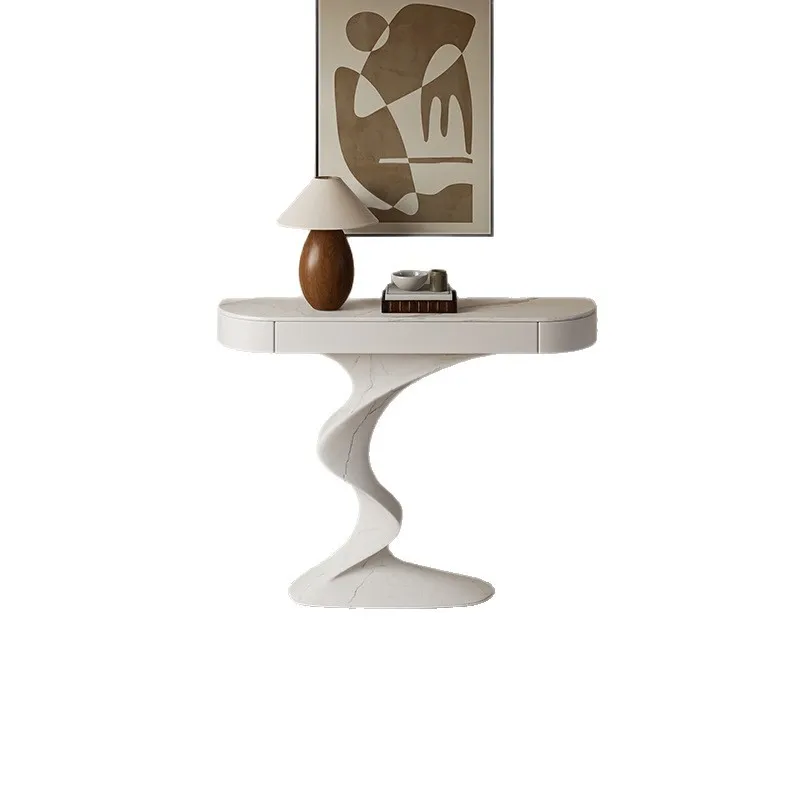 

Original Welcome Pine Entrance Table Light Luxury Premium Villa Solid Wood Microcrystalline Stone End View Platform