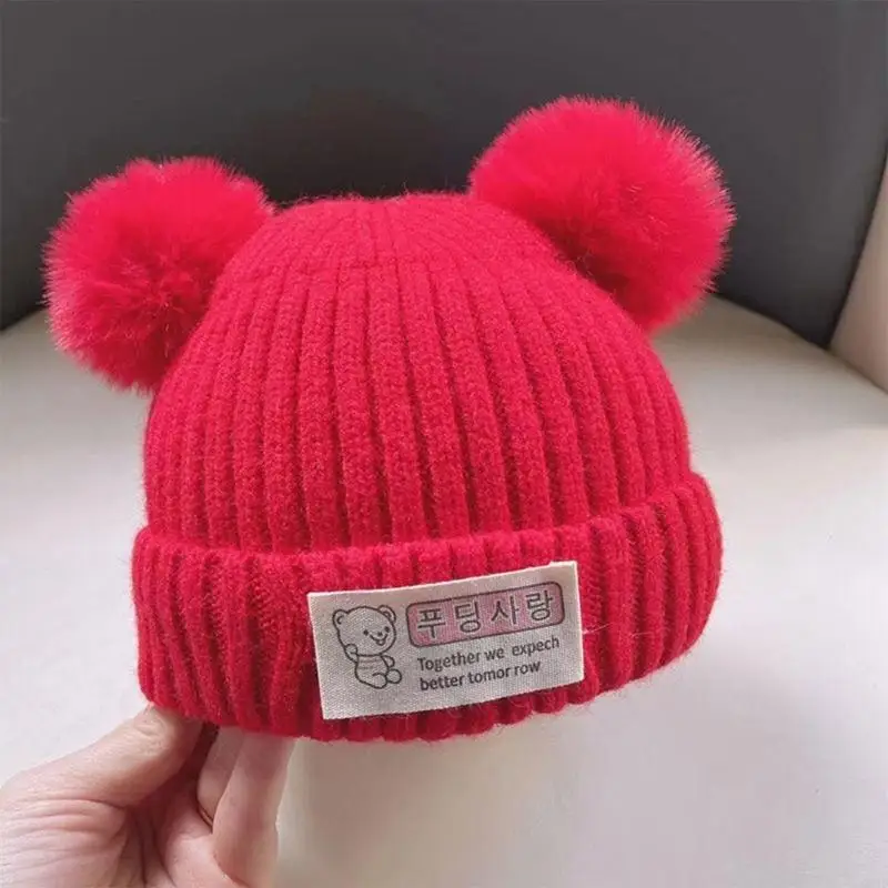 

Q22D повседневная детская шляпа Pompon Winter Children Hat милая вязаная кепка для девочек мальчиков