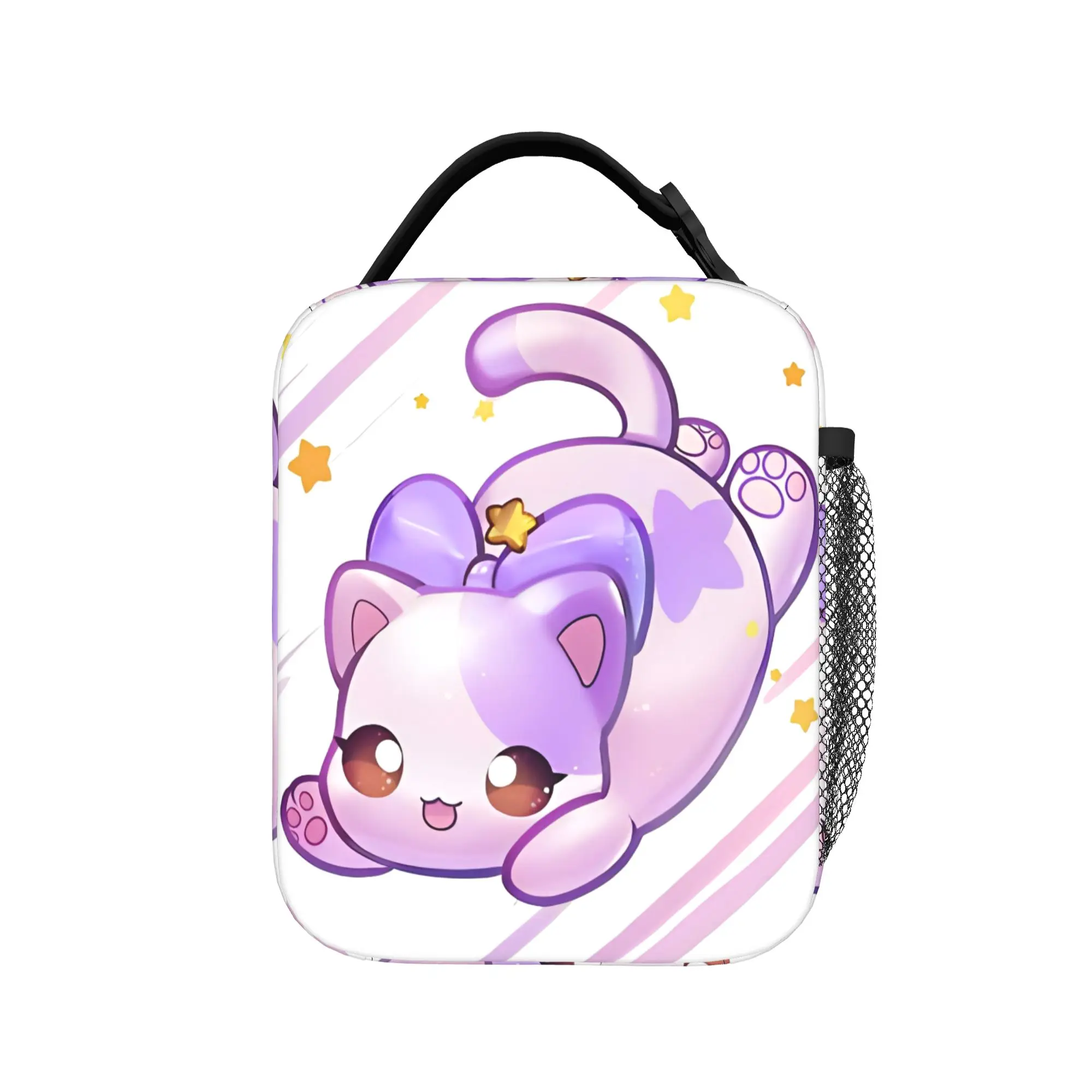Aphmaus  Cat Cartoon Insulated Lunch Bags Thermal Bag Reusable,Lunch Container Anime Portable Tote Lunch Box Bento Pouch