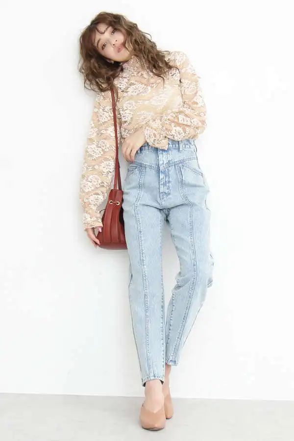 

Новые джинсы-брюки из хлопкового денима с высокой талией, весна 2025, синие, очень красивые, в стиле «гарлен», удлиненные, на молнии, стандартный крой...