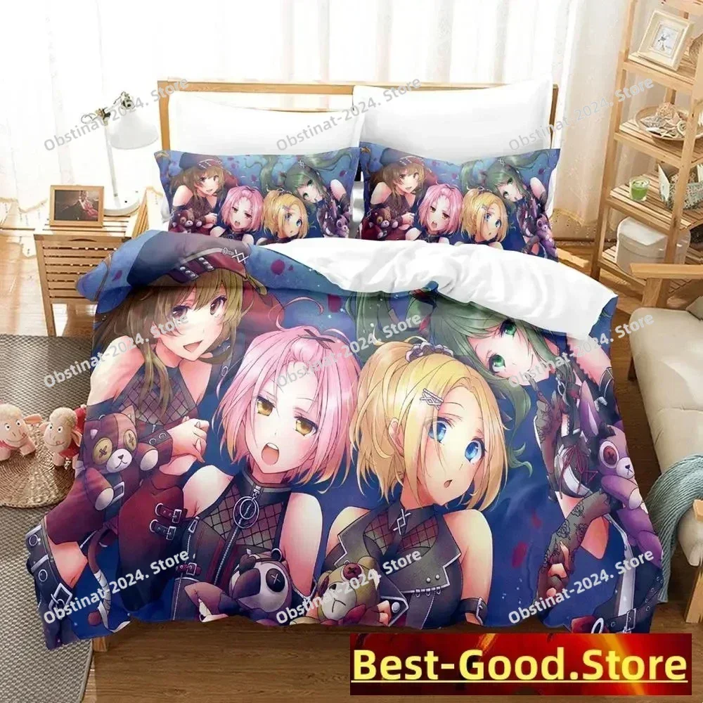 2023 D4DJ All Mix Bedding Set Printed Bed Set With Pillowcase Bed Duvet Cover Soft Single Double Queen Super King Size Bedroom