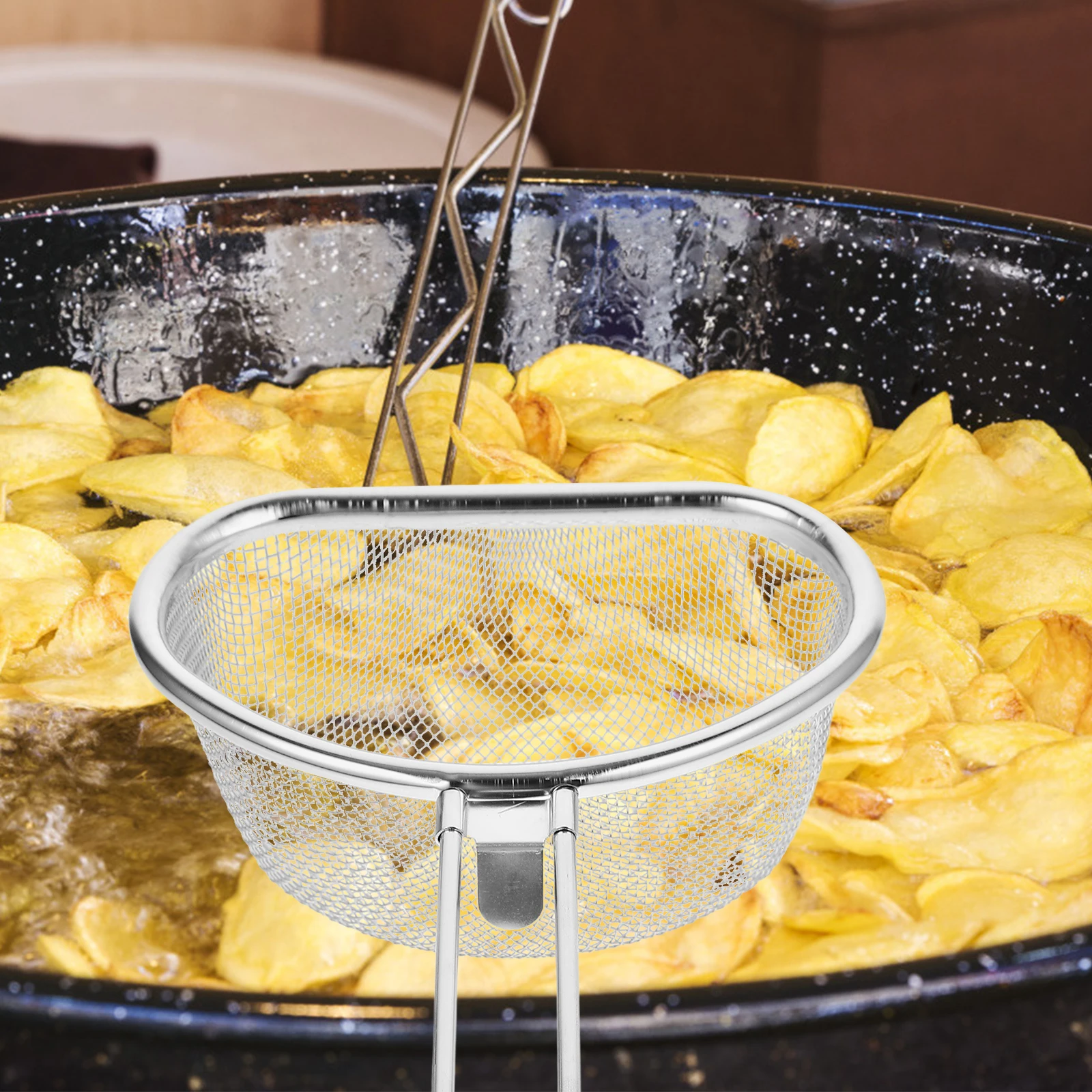 

Stainless Steel Hot Pot Colander Large Capacity Slotted Pasta Spoon Filter Screen Noodle Strainer Mesh Kitchen Tool
