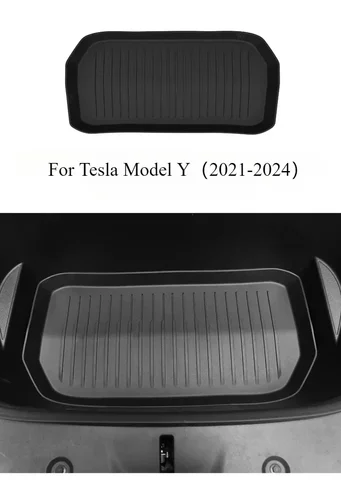 Для Tesla Model Y 2021-2024 TPE передний задний багажник, матовый напольный коврик для хранения, водонепроницаемая защитная накладка, аксессуары для украшения автомобиля