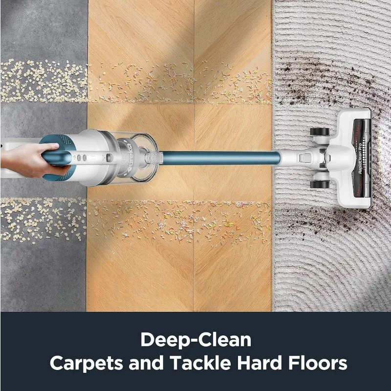 무선 진공 청소기, 가정용 충전식 진공 청소기, 경목 및 애완동물 털용 경량 스틱 진공 청소기, 파란색