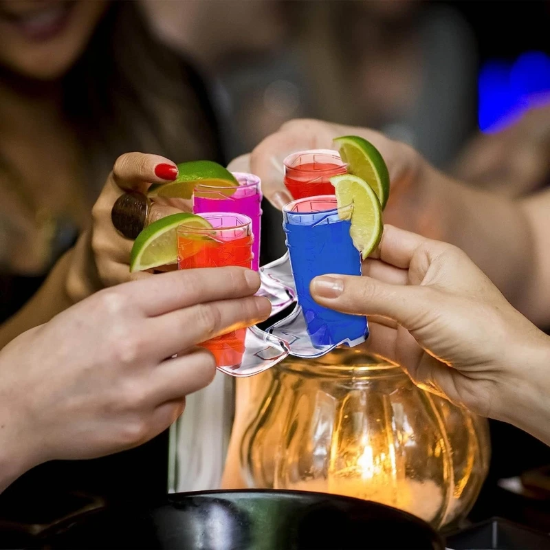 plástico transparente reutilizável, 20 peças forma bota, aparelho para bebidas elegante, formato bota
