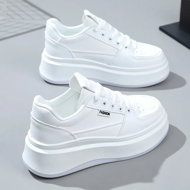New Fashion White Sneakers Women Platform Casual Shoes For Woman Breathable Flats Women'S Sneakers On Sale Designer Shoes Female view 2