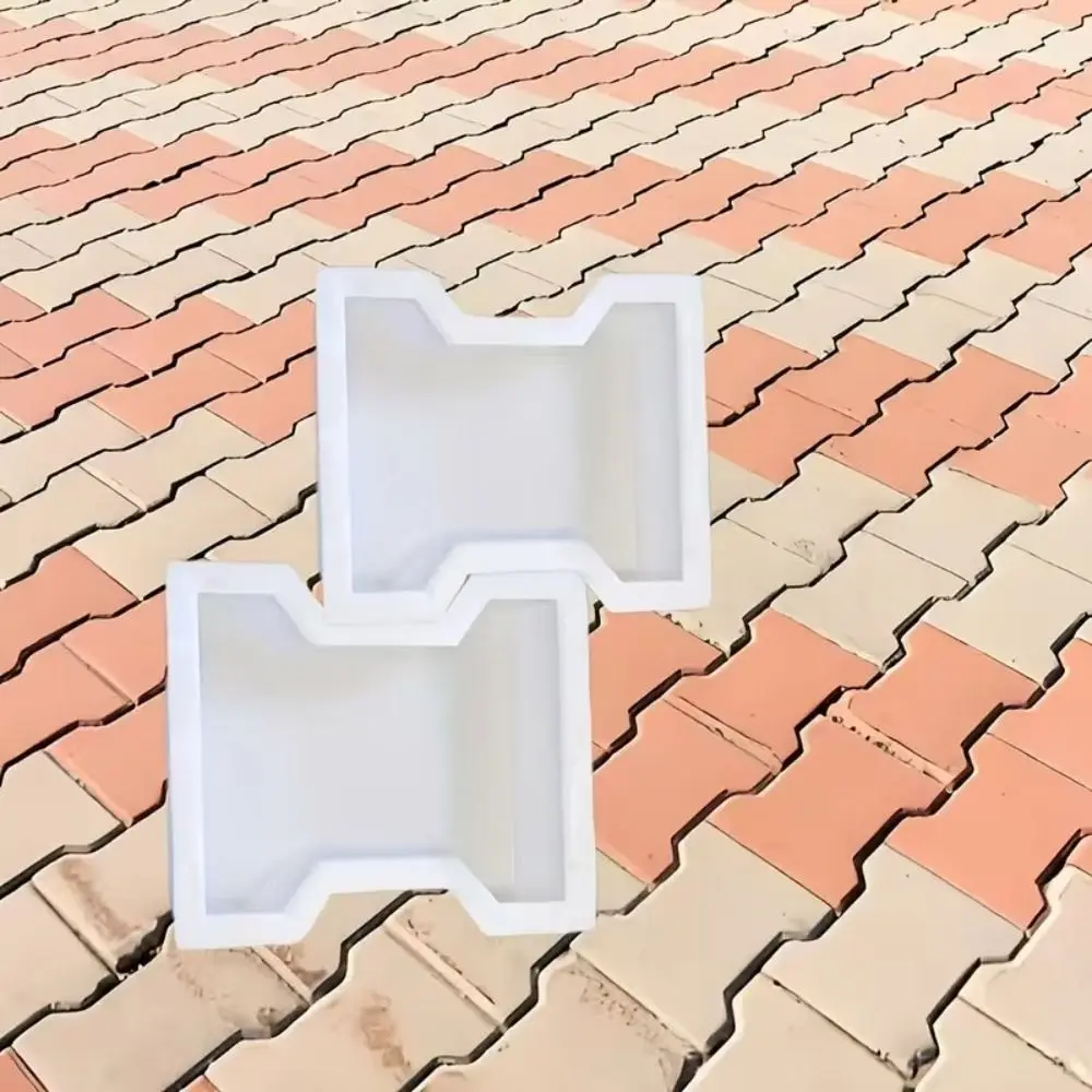 I-shaped Plastic Paving Molds DIY Reusable Cement Tile Mold Manual Operation Durable Brick Stone Mold Outdoor Patio