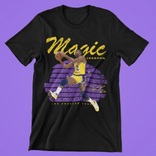 Magic Johnson LA Vintage Retro Premium Blend Graphic T-Shirt