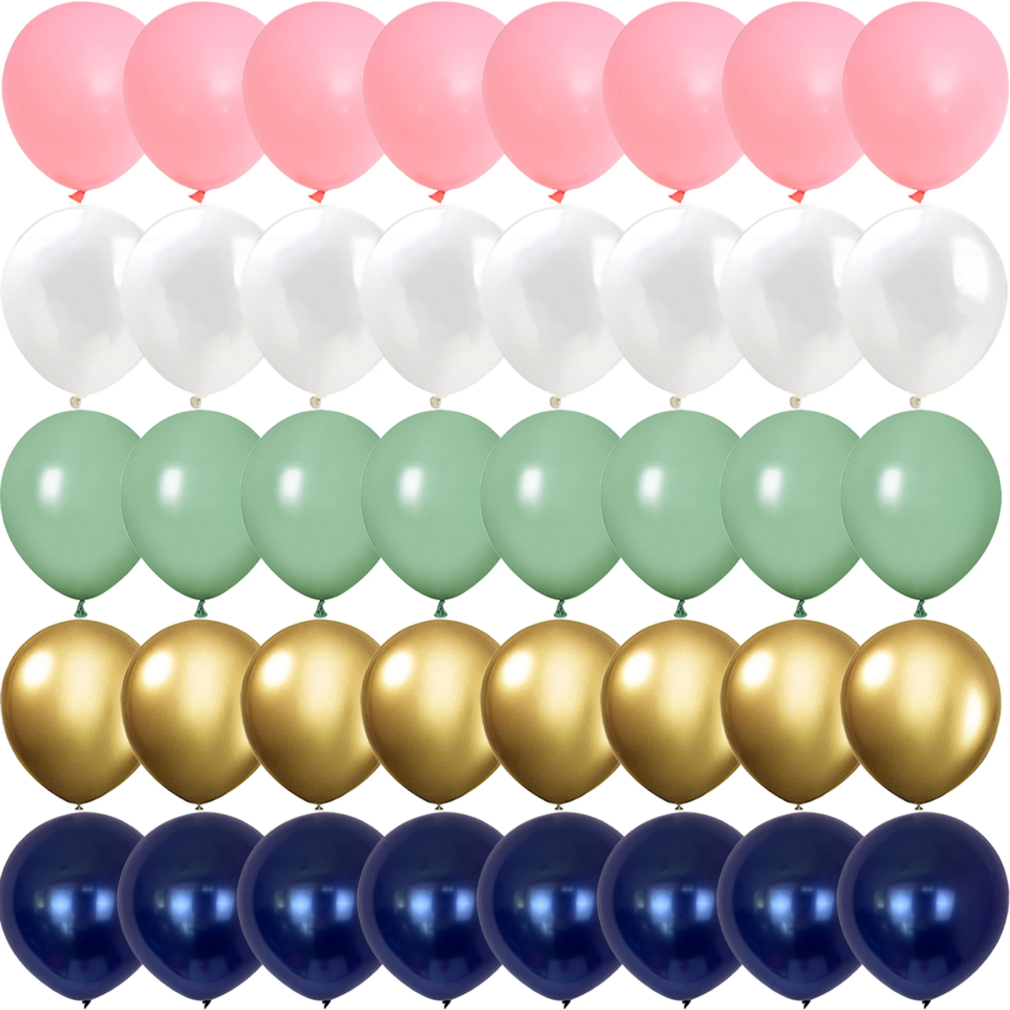 

40PCS 10inch Gold night blue pink Balloons Gender Reveal Wedding Valentine's Day Baby Shower Birthday Globos Party Decorations