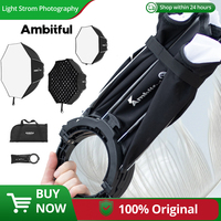 AMBITFUL FS40/60/80Series 40cm 60cm 80cm Quick-Setup OctagonSoftbox Bowens Mount for Godox Aputure Sokani Studio LED Video Light